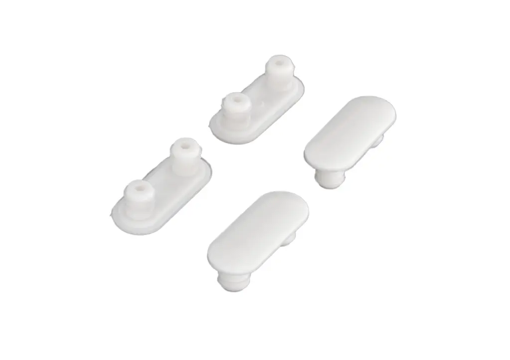 Topes para asiento de inodoro de color blanco 36.5x14.5x4.5mm (4un) 